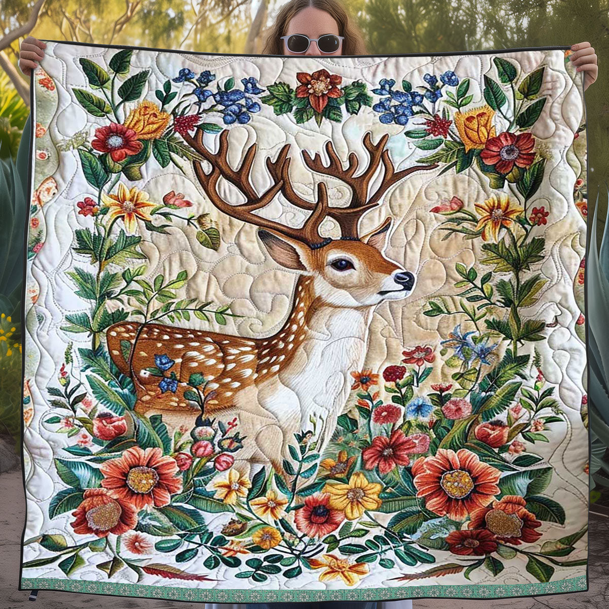 Nature Deer WJ1609017CL Quilt