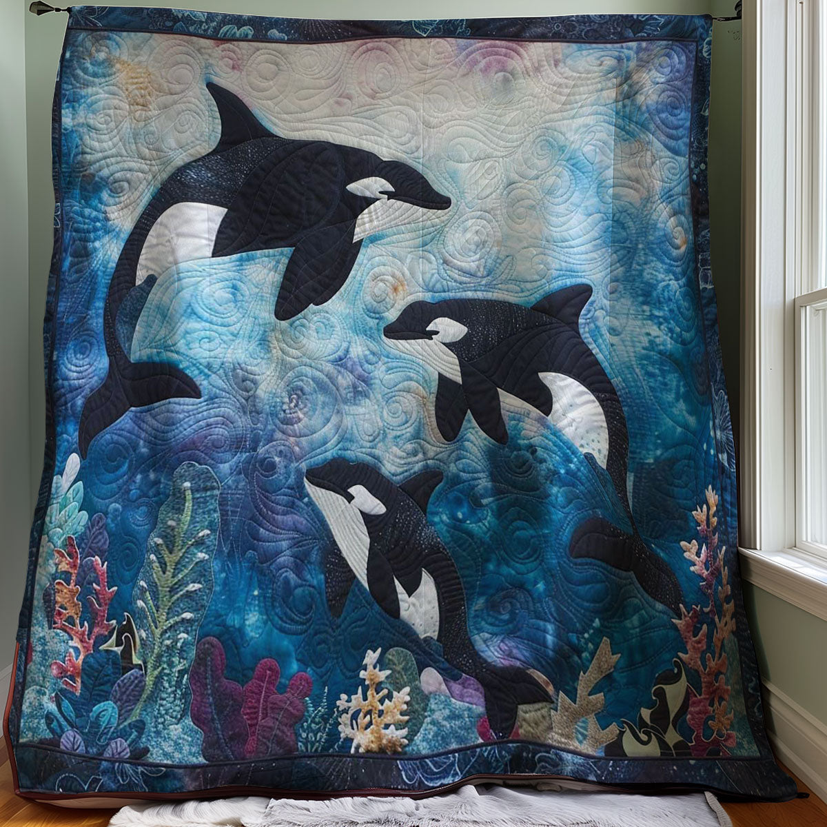 Orca Family WJ0608024CL Quilt