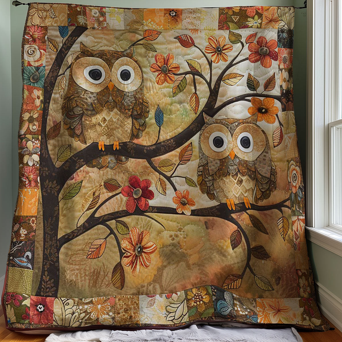 Owl Couple WJ0108010CL Quilt