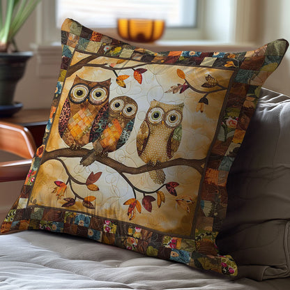 Owl Family WJ0108042CL Quilt Pillow Case