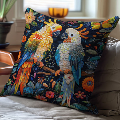 Parrot Couple WJ2708044CL Quilt Pillow Case