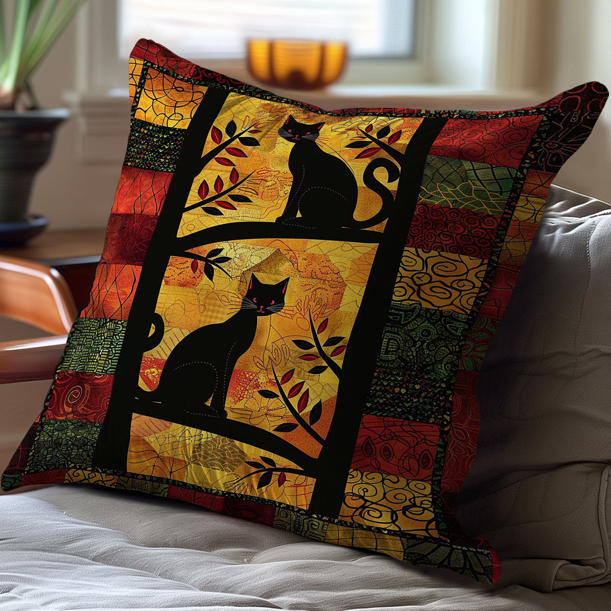 Patchwork Cats WJ1609045CL Quilt Pillow Case