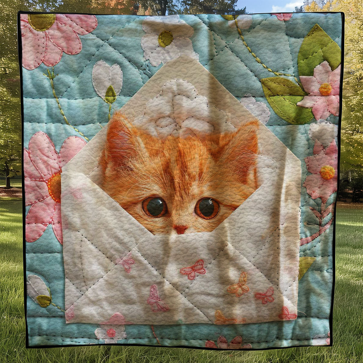 Peeking Cat WJ2307032CL Quilt