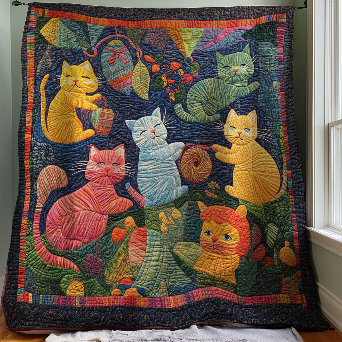 Playful Cats WJ0808028CL Quilt