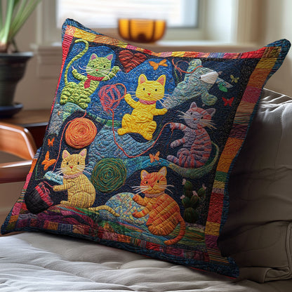 Playful Cats WJ2308035CL Quilt Pillow Case