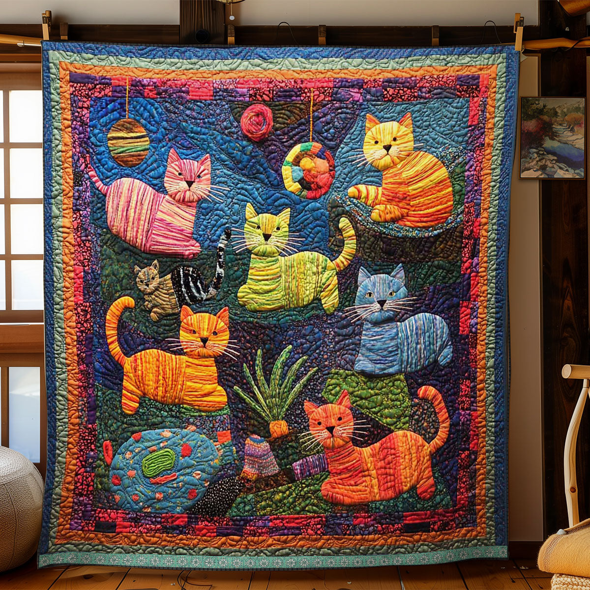 Playful Cats WJ2908019CL Quilt