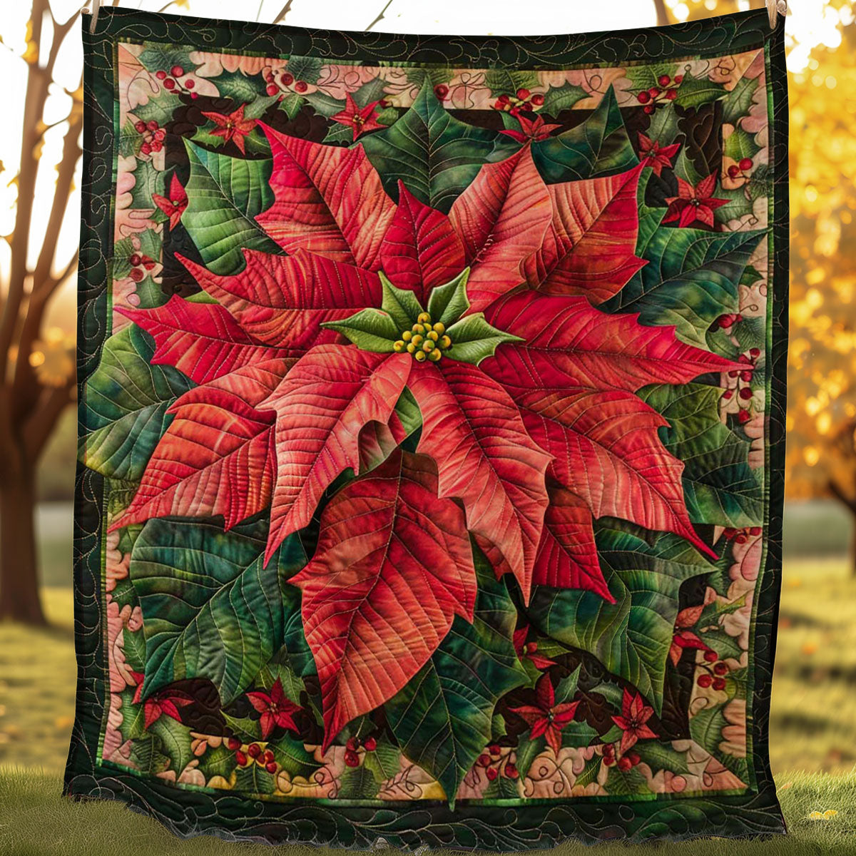 Poinsettia WJ0507022CL Quilt