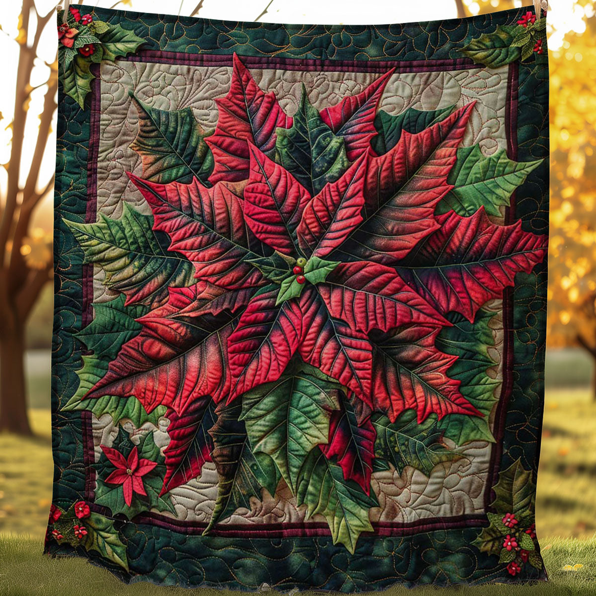 Poinsettia WJ0507023CL Quilt