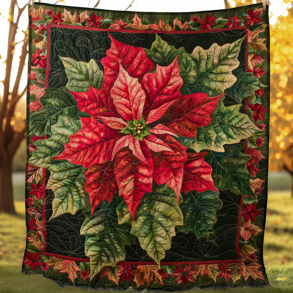 Poinsettia WJ1107012CL Quilt