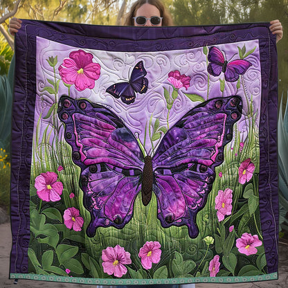 Purple Butterflies WJ1709018CL Quilt