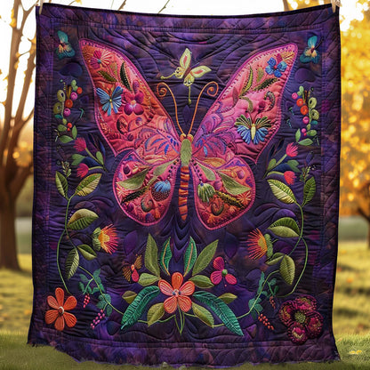 Purple Butterfly WJ1707017CL Quilt