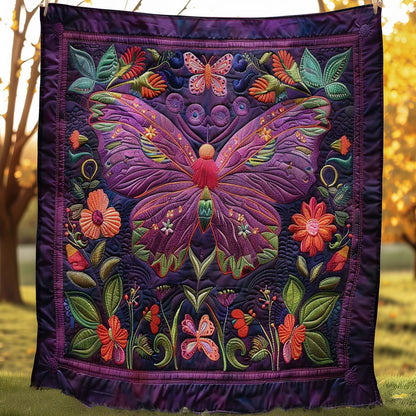 Purple Butterfly WJ1707020CL Quilt