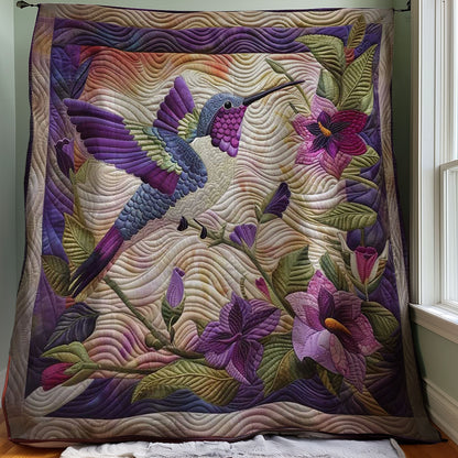 Purple Hummingbird WJ0608029CL Quilt