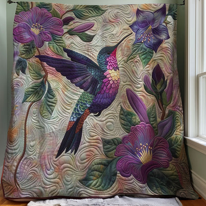 Purple Hummingbird WJ1308015CL Quilt
