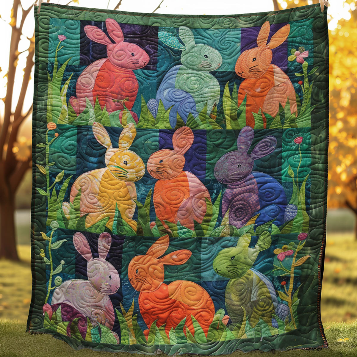 Rabbits WJ1406015CL Quilt