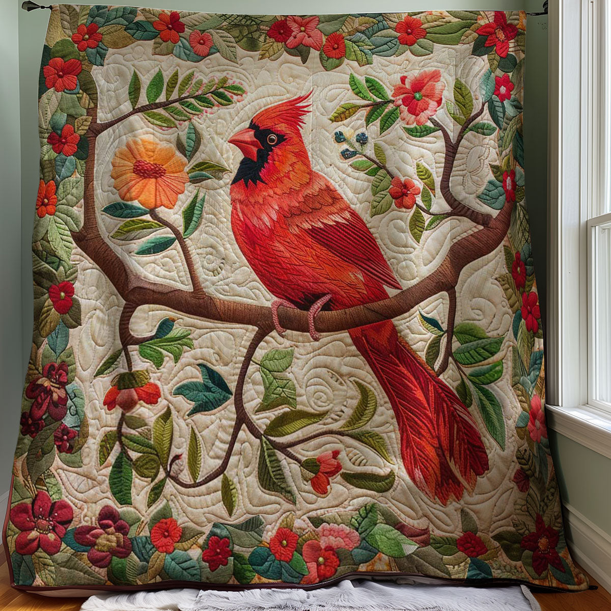 Red Cardinal WJ0108027CL Quilt