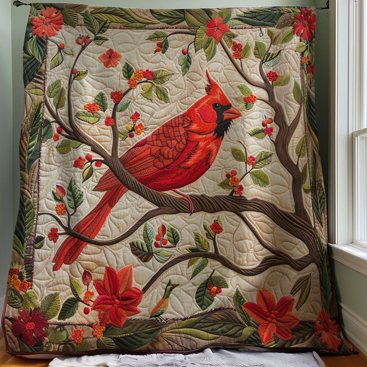 Red Cardinal WJ0208025CL Quilt