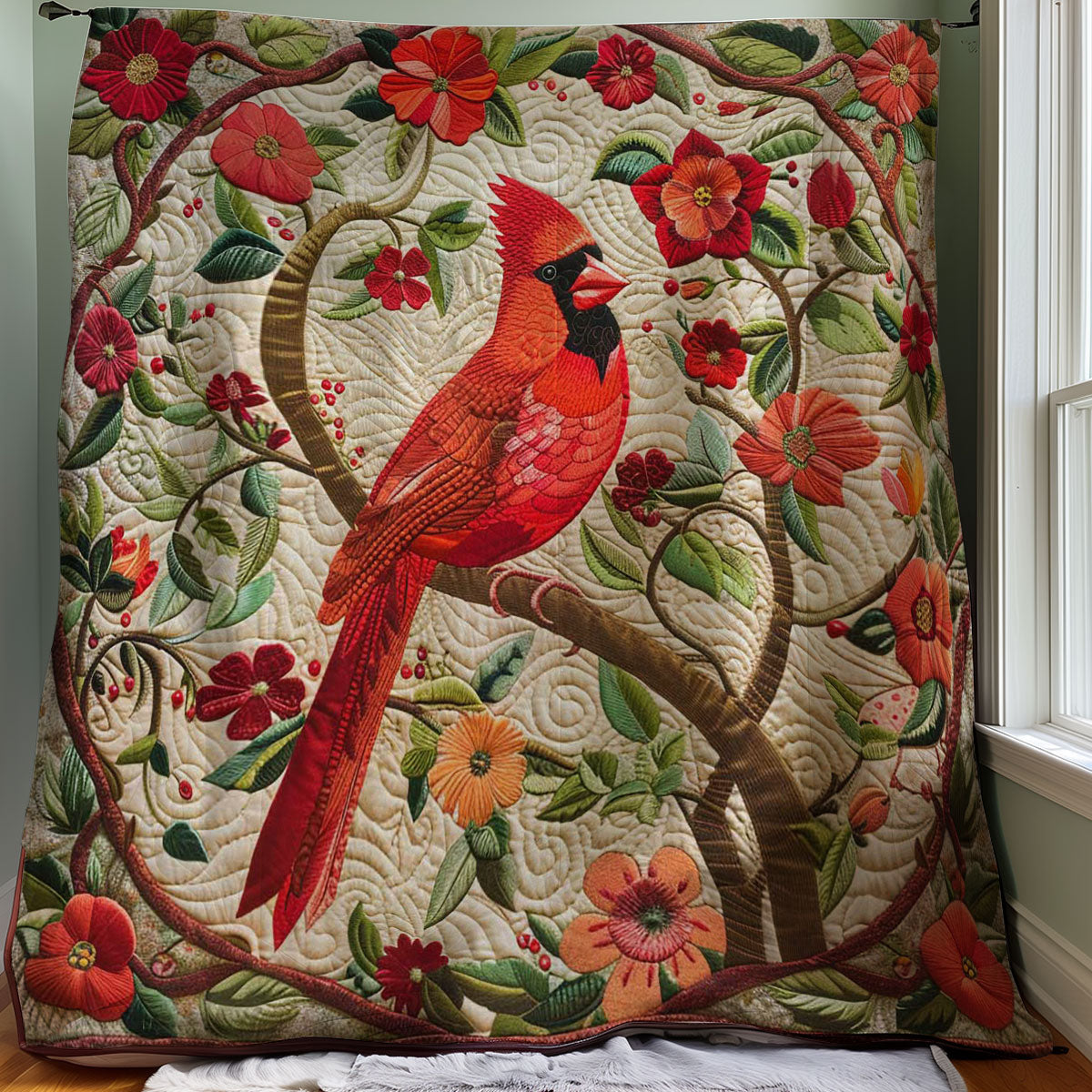 Red Cardinal WJ0208026CL Quilt