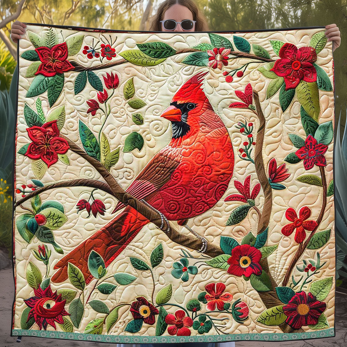 Red Cardinal WJ1609024CL Quilt