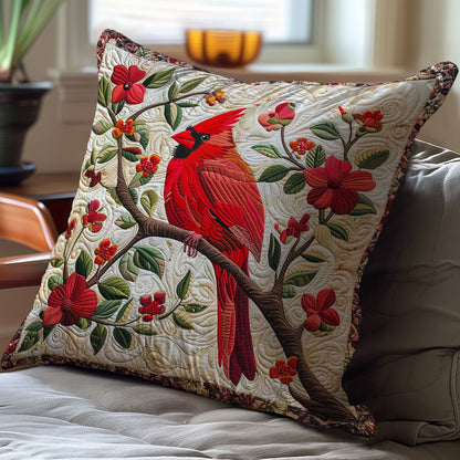 Red Cardinal WJ2607049CL Quilt Pillow Case