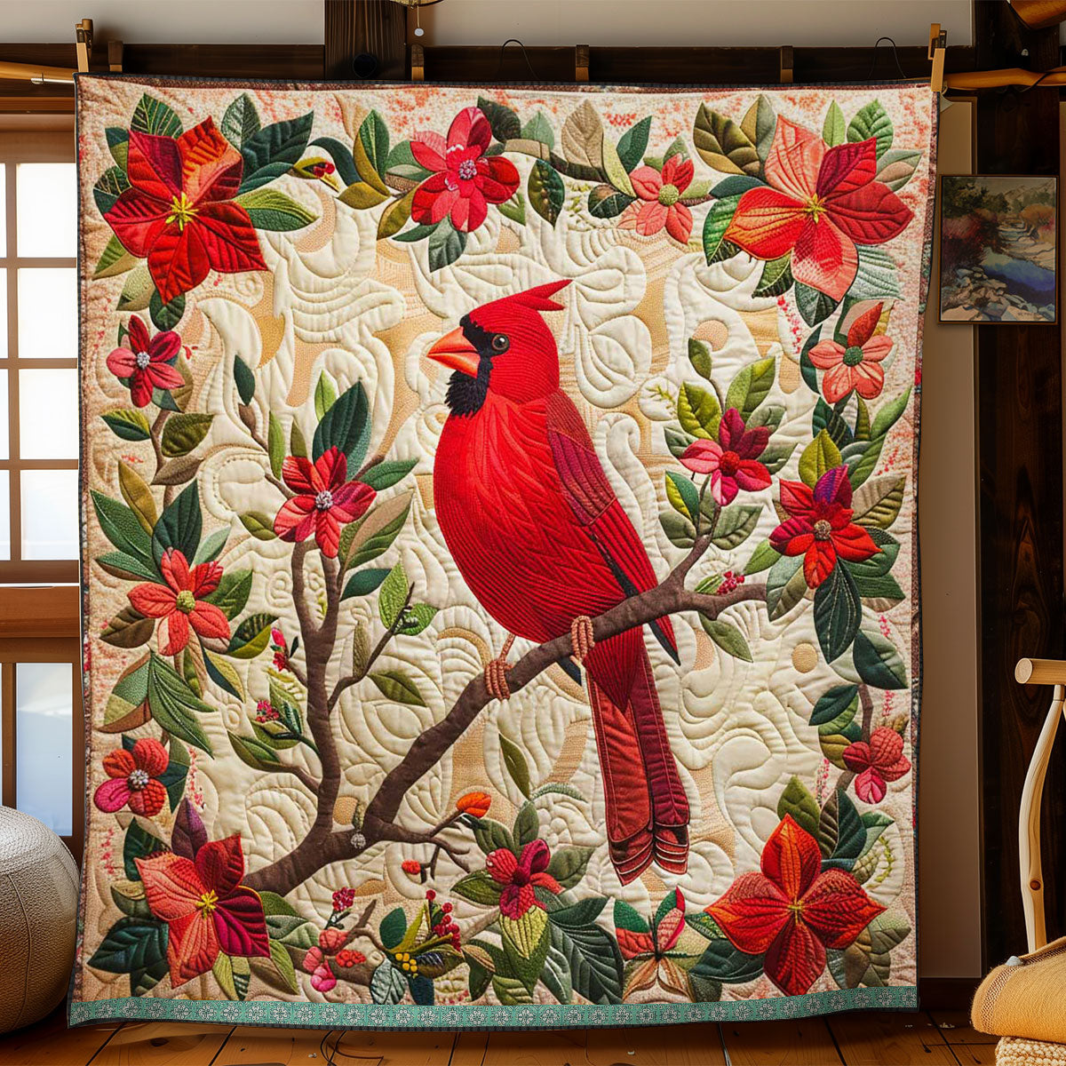 Red Cardinal WJ2707035CL Quilt