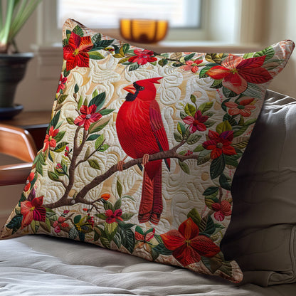 Red Cardinal WJ2707047CL Quilt Pillow Case