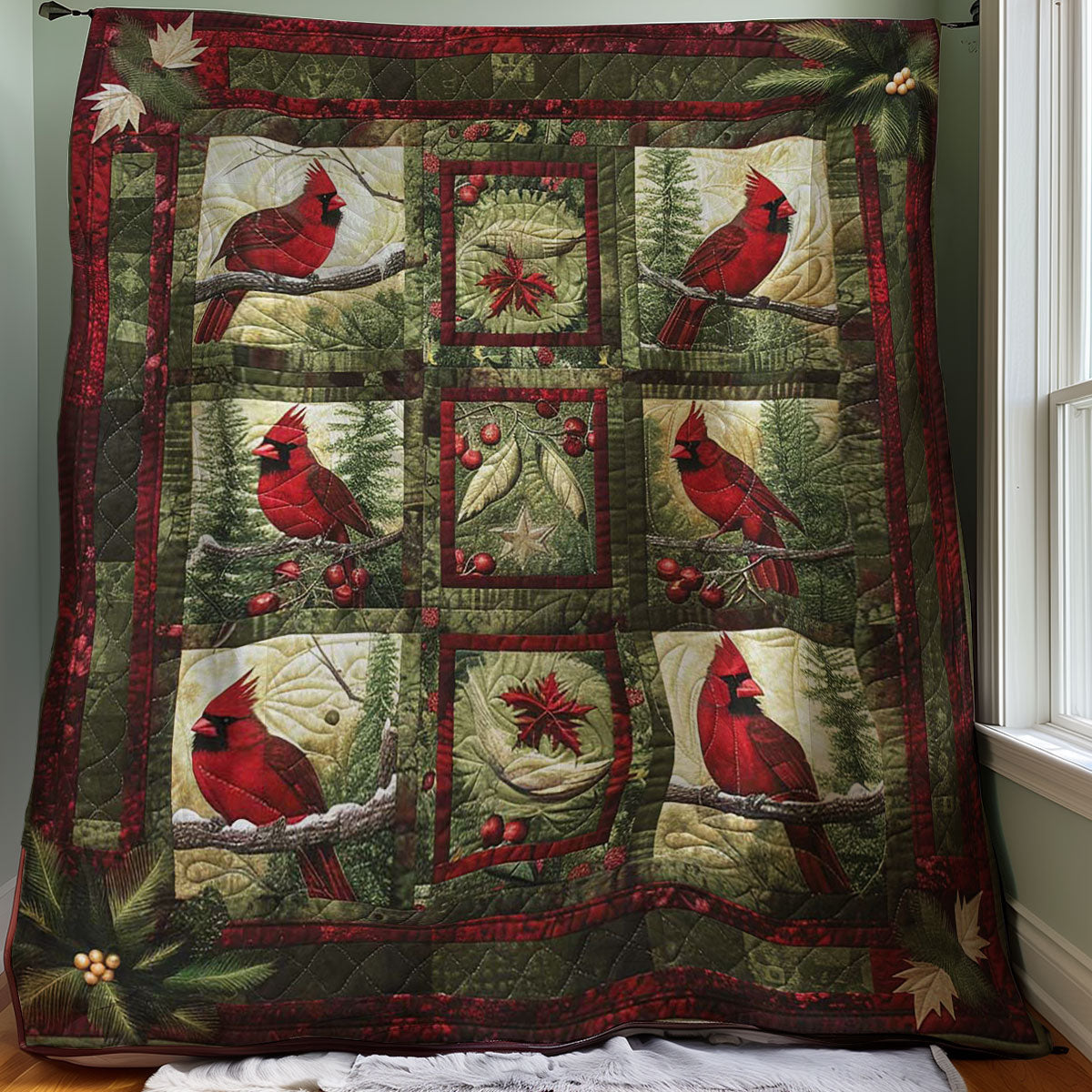 Red Cardinal WJ3107029CL Quilt