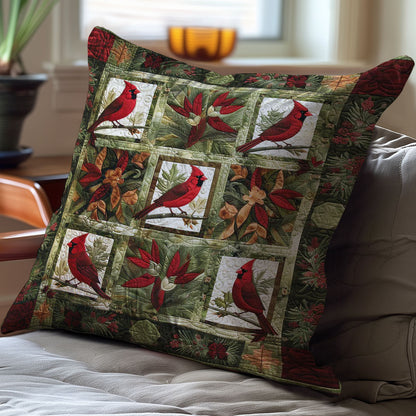 Red Cardinal WJ3107047CL Quilt Pillow Case