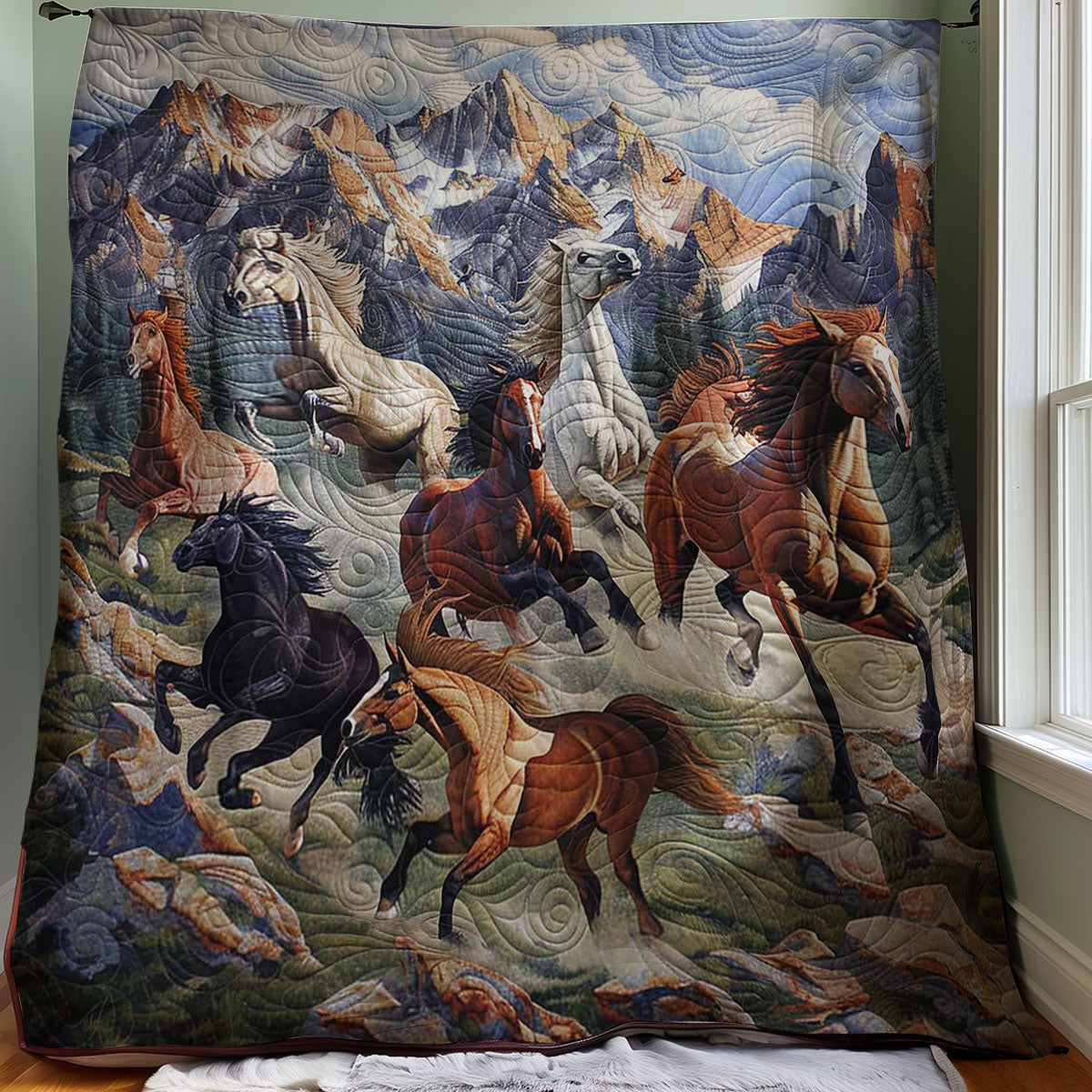 Running Horse WJ0908023CL Quilt