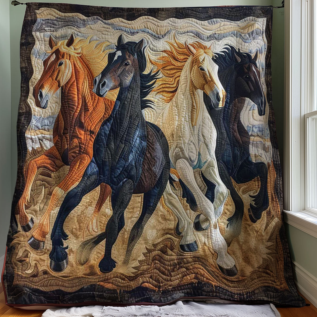 Running Horse WJ0908027CL Quilt