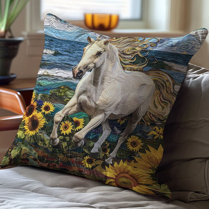 Running Horse WJ1009033CL Quilt Pillow Case