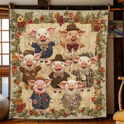 Rustic Piglet Charm WJ1203030CL Quilt