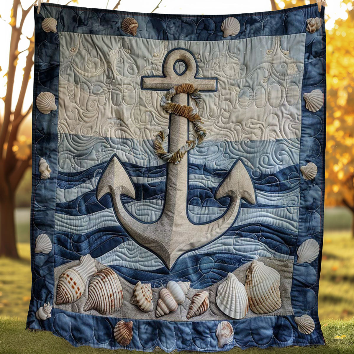 Sail Away Anchor WJ1907033CL Quilt