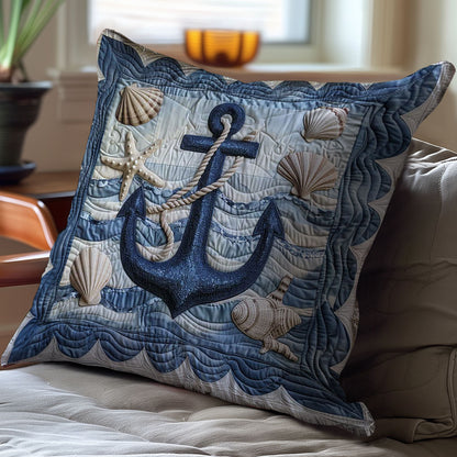 Sail Away Anchor WJ1907049CL Quilt Pillow Case