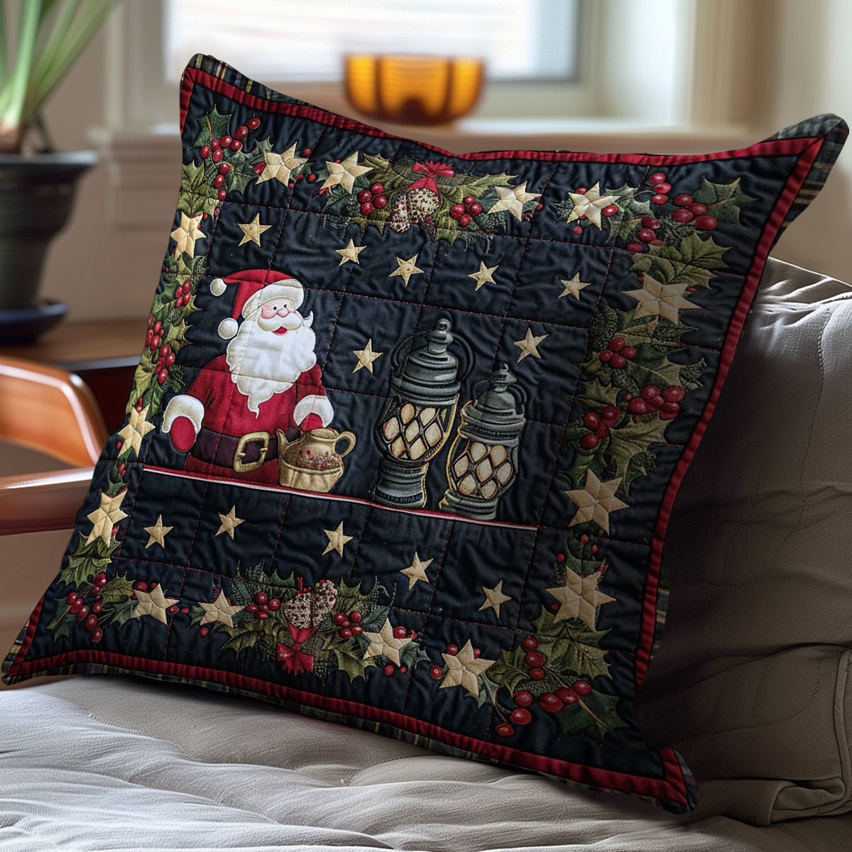 Santa Claus WJ1009034CL Quilt Pillow Case