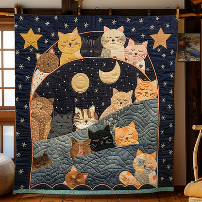 Sleeping Cat Over The Moon WJ1608021CL Quilt