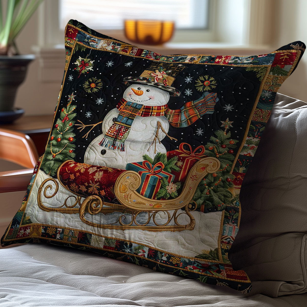 Snowman Gifts WJ2908040CL Quilt Pillow Case