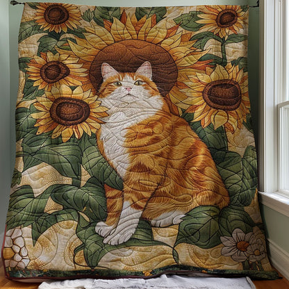 Sunflower Cat WJ3107033CL Quilt