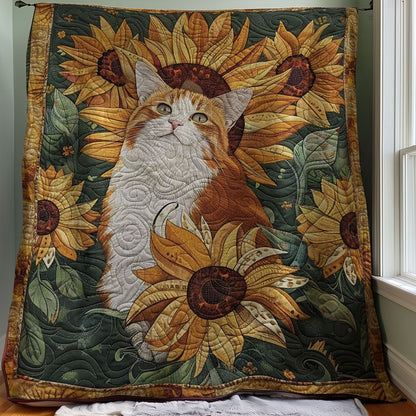 Sunflower Cat WJ3107035CL Quilt