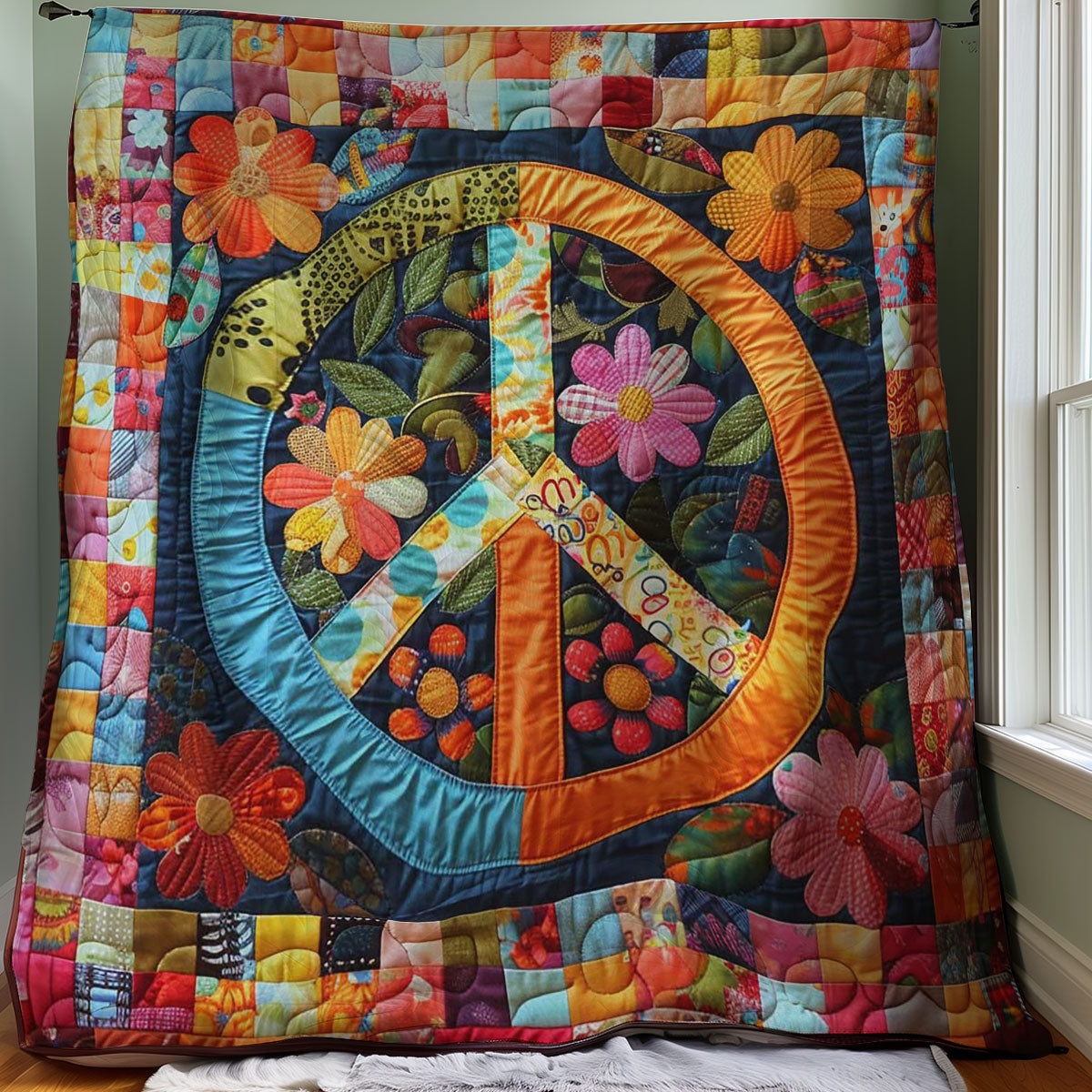 Trippy Hippie Sign WJ0108033CL Quilt