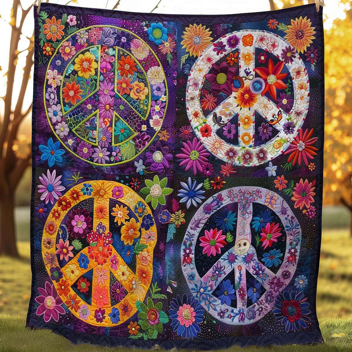 Trippy Hippie Sign WJ1107019CL Quilt