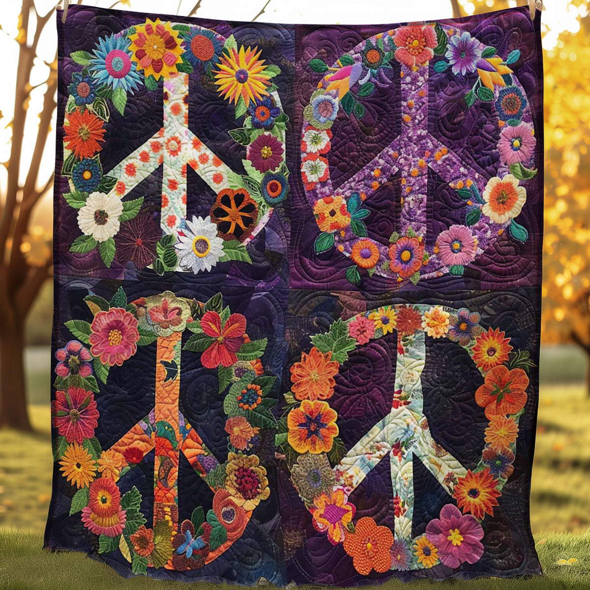 Trippy Hippie Sign WJ1107020CL Quilt