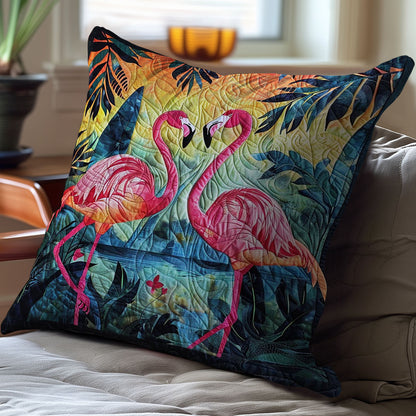 Tropical Flamingo WJ2408038CL Quilt Pillow Case