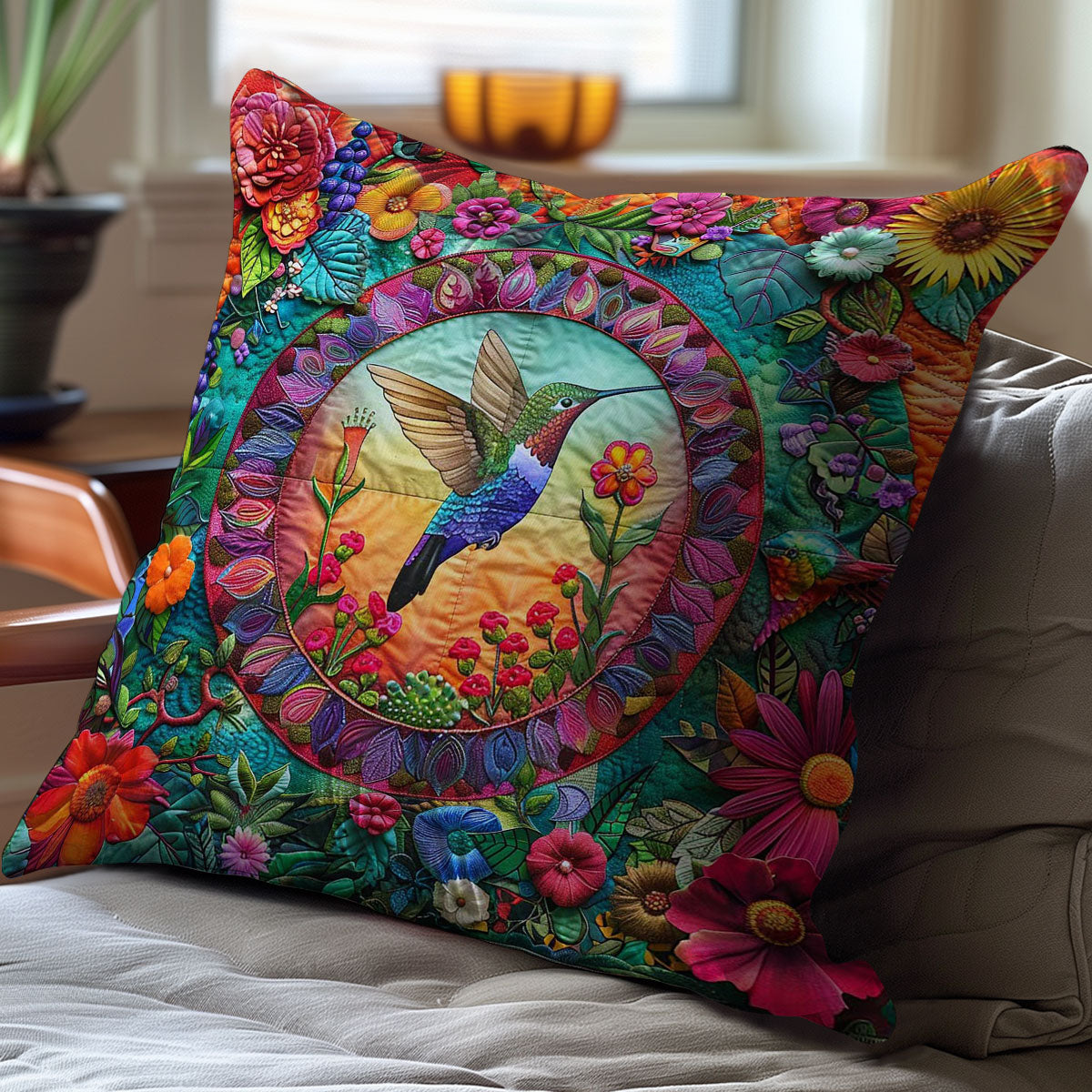 Tropical Hummingbird WJ1709045CL Quilt Pillow Case