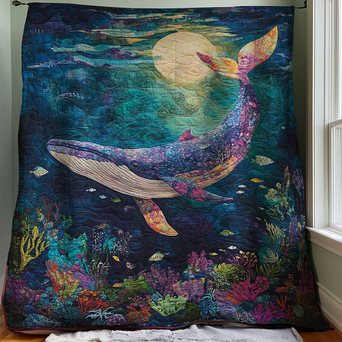 Under The Moon Whale WJ0608038CL Quilt