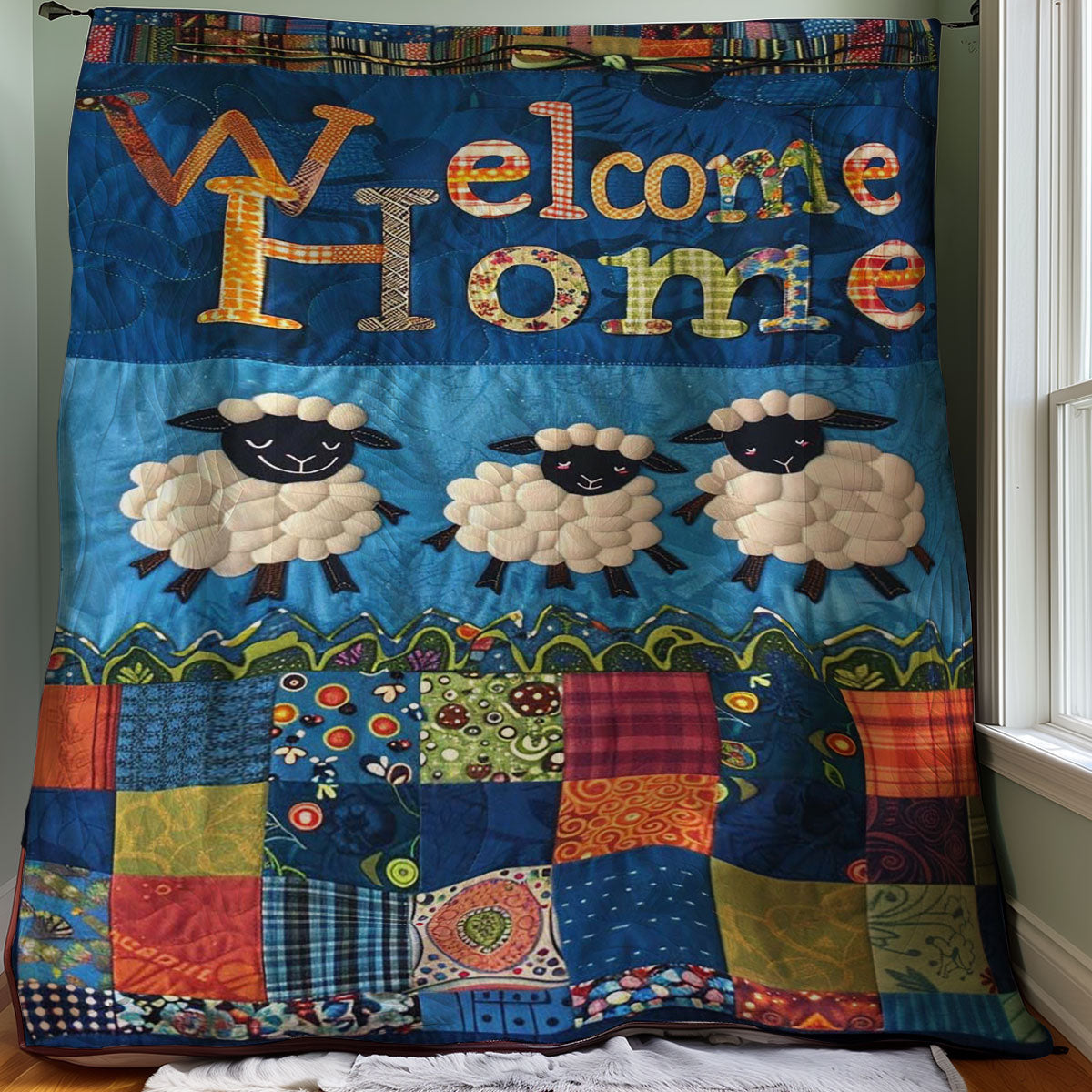 Welcome Home Sheep WJ1508023CL Quilt