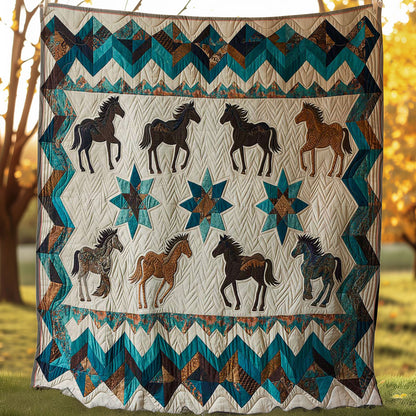 Western Inspired Horses WJ1906017CL Quilt