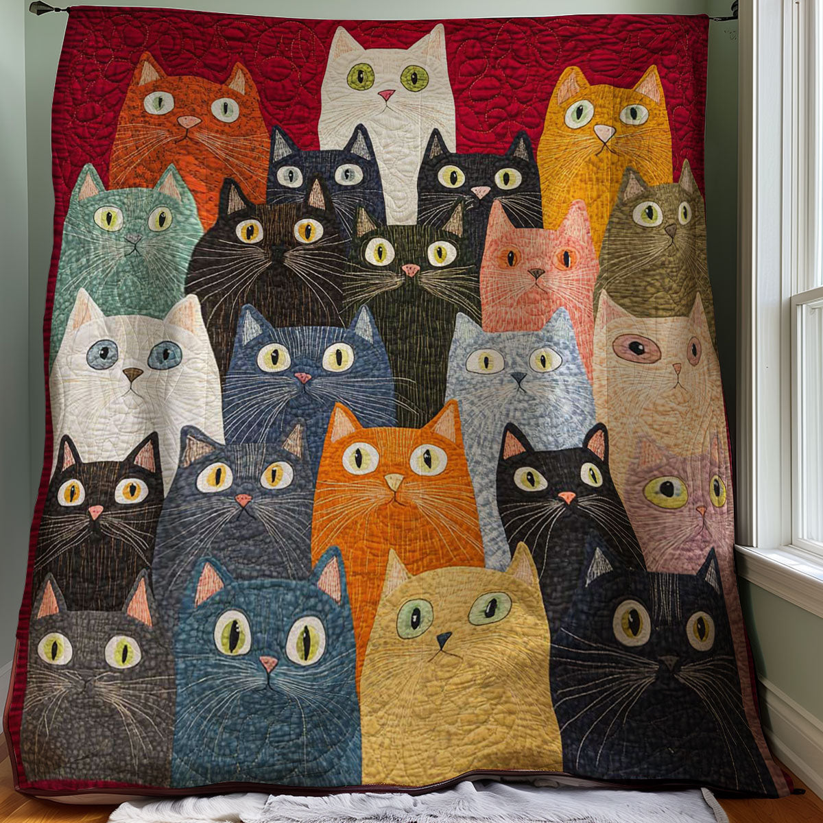 Whimsical Cat WJ0708035CL Quilt