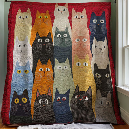 Whimsical Cat WJ0708036CL Quilt