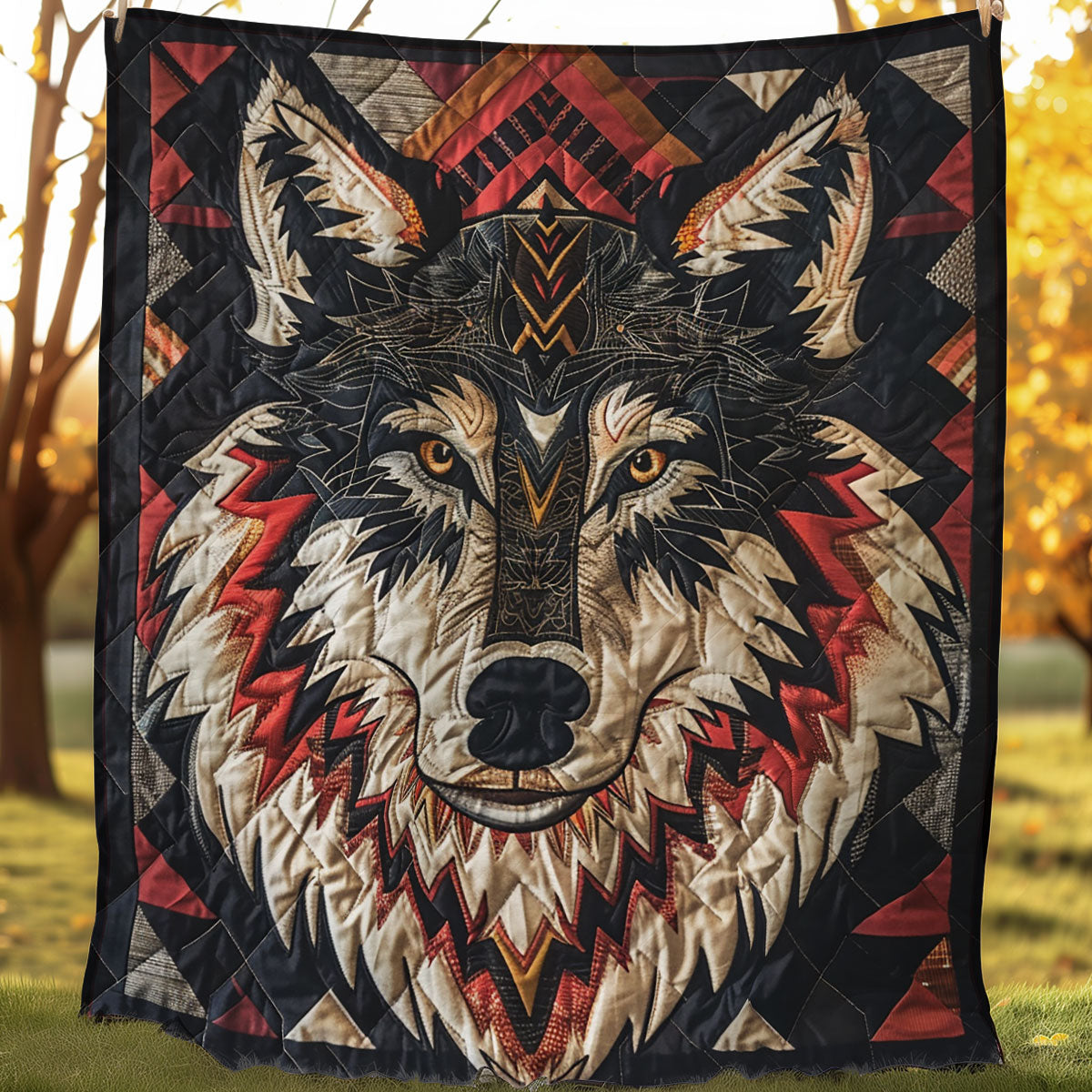 Wolf Native American WJ1206017CL Quilt